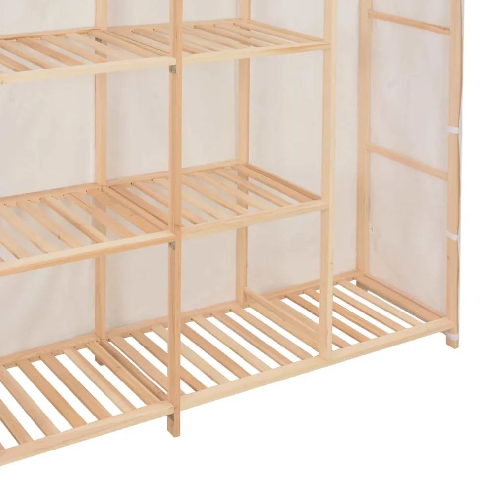 vidaXL Kledingkast 173x40x170 cm stof wit