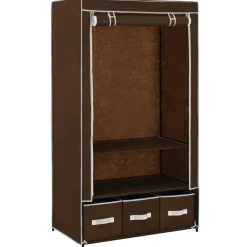 vidaXL Kledingkast 87x49x159 cm stof bruin