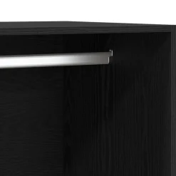 vidaXL Kledingkast Zwart Eiken 100 x 50 x 200 cm Bewerkt hout
