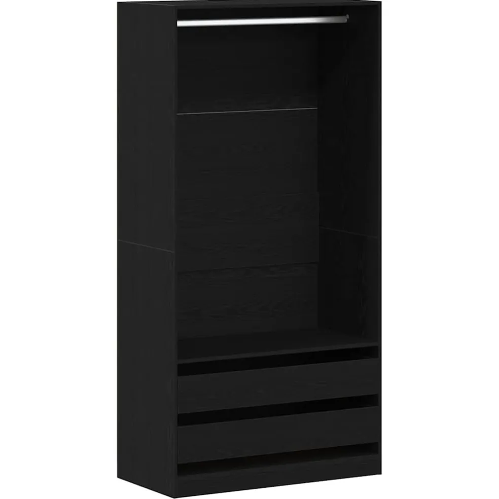 vidaXL Kledingkast Zwart Eiken 100 x 50 x 200 cm Bewerkt hout