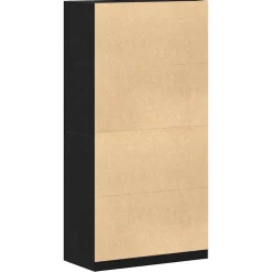 vidaXL Kledingkast Zwart Eiken 100 x 50 x 200 cm Bewerkt hout