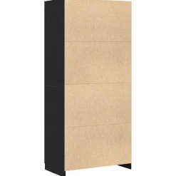 vidaXL Kledingkast Zwart Eiken 90 x 52 x 200 cm Bewerkt hout
