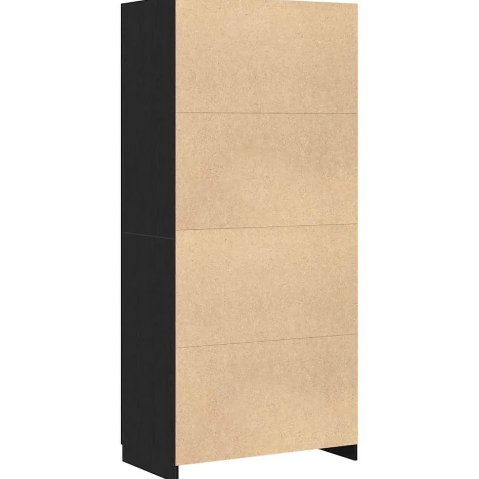 vidaXL Kledingkast Zwart Eiken 90 x 52 x 200 cm Bewerkt hout