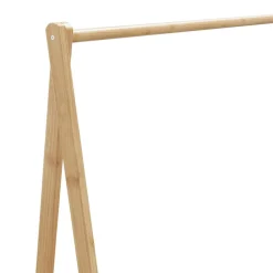 vidaXL Kledingrek met schappen en wielen 106x34x106,5 cm bamboe