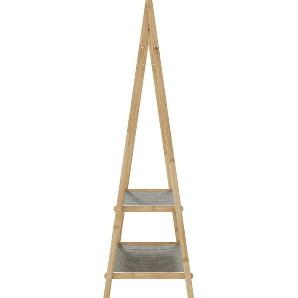 vidaXL Kledingrek met schappen 96x45,5x150,5 cm bamboe