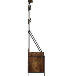 vidaXL Kledingrek met schoenenrek 100x41x184 cm gerookt eikenkleurig