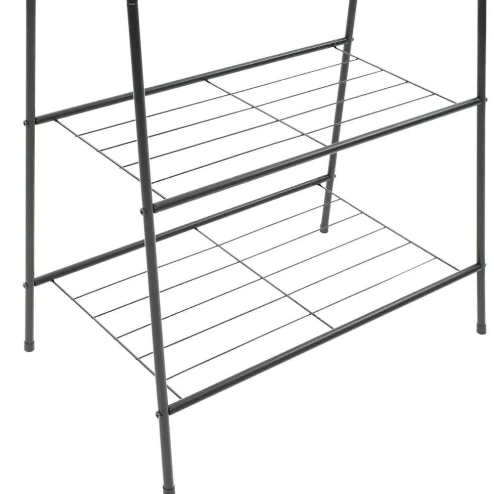 vidaXL Kledingrek 59x35x150 cm zwart