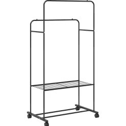 vidaXL Kledingrek Zwart 80 x 53 x 156 cm
