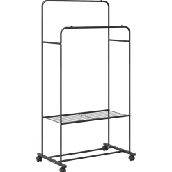 vidaXL Kledingrek Zwart 80 x 53 x 156 cm