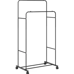 vidaXL Kledingrek Zwart 80 x 53 x 156 cm