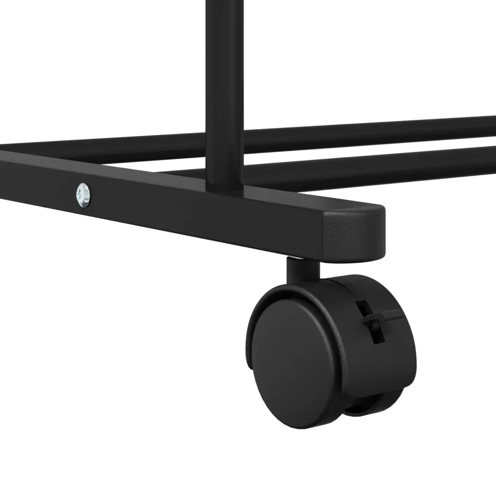 vidaXL Kledingrek Zwart 80 x 53 x 156 cm