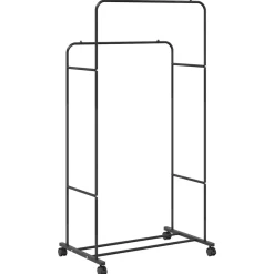 vidaXL Kledingrek Zwart 80 x 53 x 156 cm