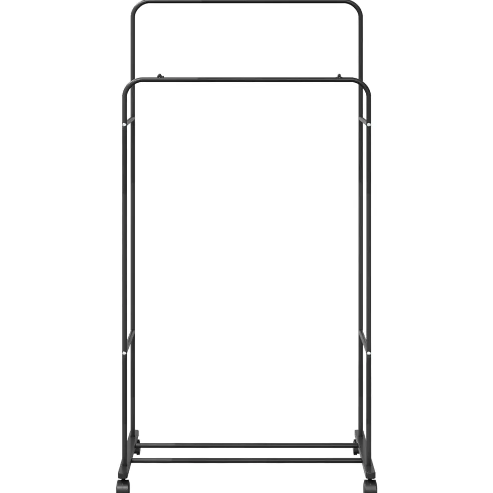 vidaXL Kledingrek Zwart 80 x 53 x 156 cm
