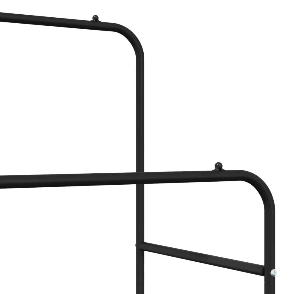 vidaXL Kledingrek Zwart 80 x 53 x 156 cm