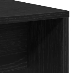 vidaXL Kleedkamer Kruk Zwart eiken 70 x 35 x 45 cm Bewerkt hout