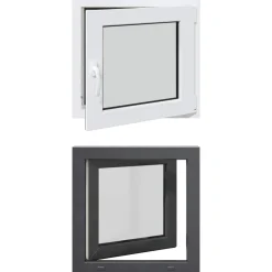 vidaXL Kleur binnenkant kelderraam Wit RISOR 50 x 50 cm