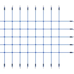vidaXL Klimnet 200x150 cm blauw