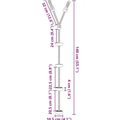 vidaXL Klimschommel met 4 schijven meerkleurig