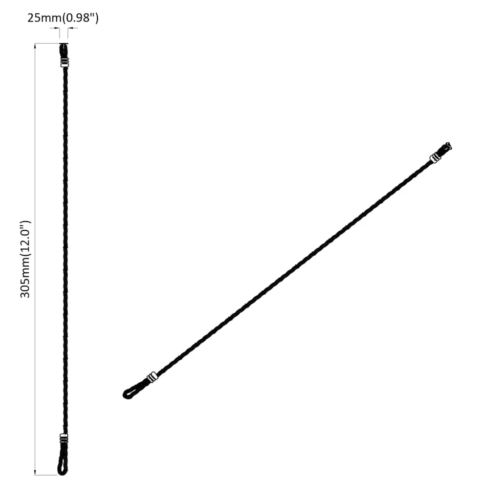 vidaXL Klimtouw Bruin Ø25 x 305 mm Nylon