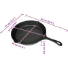 vidaXL Koekenpan gietijzer 30 cm rond