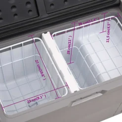 vidaXL Koelbox met wielen en adapter 36 L PP en PE zwart en grijs