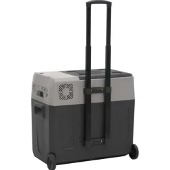 vidaXL Koelbox met wielen en handvat 50 L polypropeen zwart en grijs