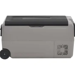 vidaXL Koelbox met wielen en handvat 36 L polypropeen zwart en grijs