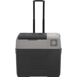 vidaXL Koelbox met wielen en handvat 30 L polypropeen zwart en grijs