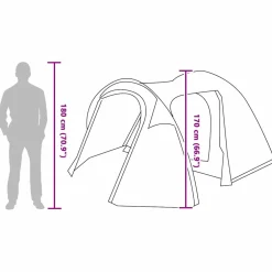 vidaXL Koepeltent 6-persoons Groen