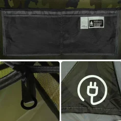 vidaXL Koepeltent 2-persoons waterdicht camouflage