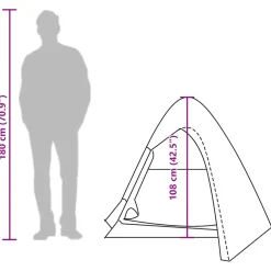 vidaXL Koepeltent 2-persoons waterdicht camouflage