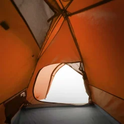 vidaXL Koepeltent 2-persoons waterdicht grijs en oranje