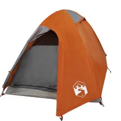 vidaXL Koepeltent 2-persoons waterdicht grijs en oranje