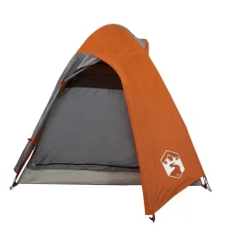 vidaXL Koepeltent 2-persoons waterdicht grijs en oranje