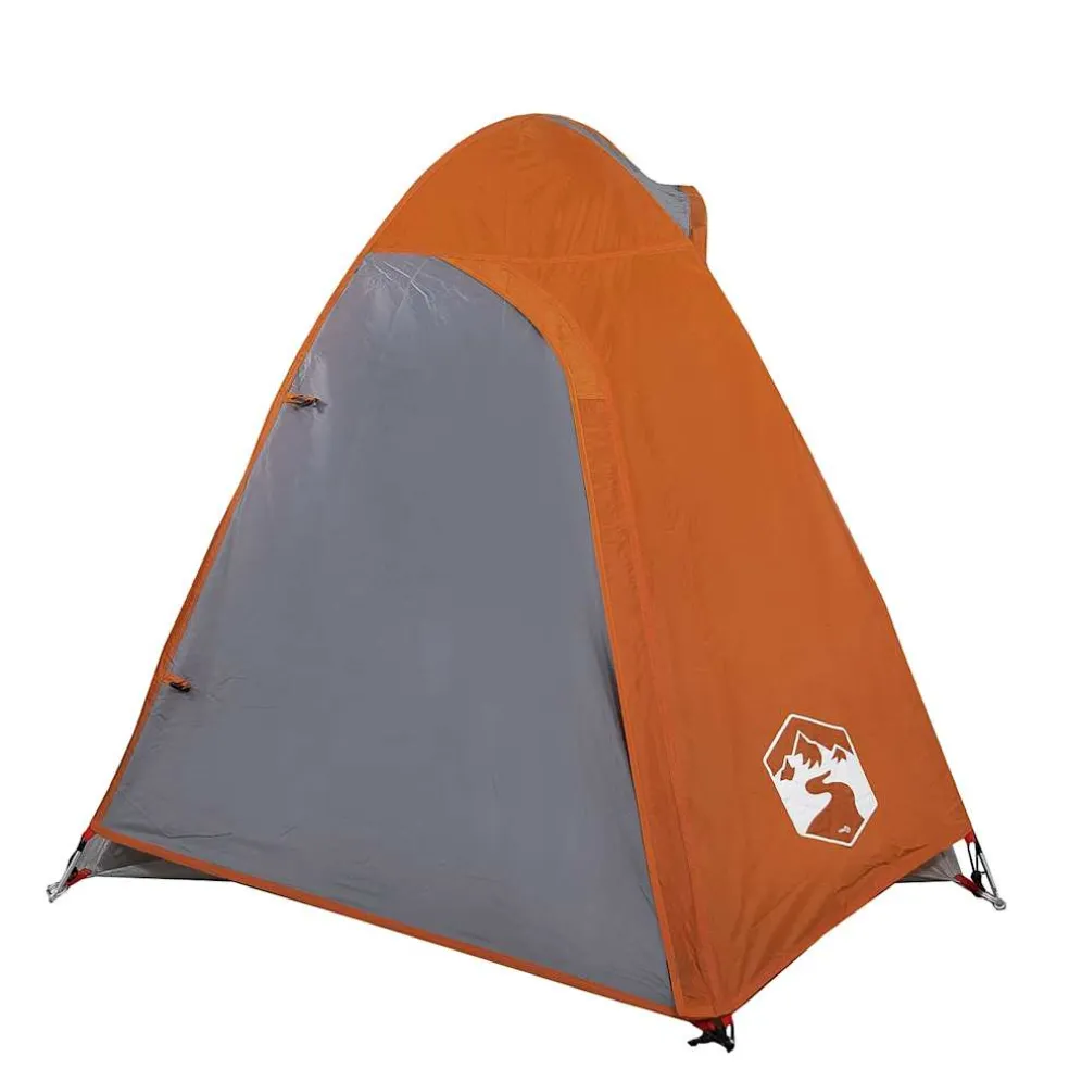 vidaXL Koepeltent 2-persoons waterdicht grijs en oranje