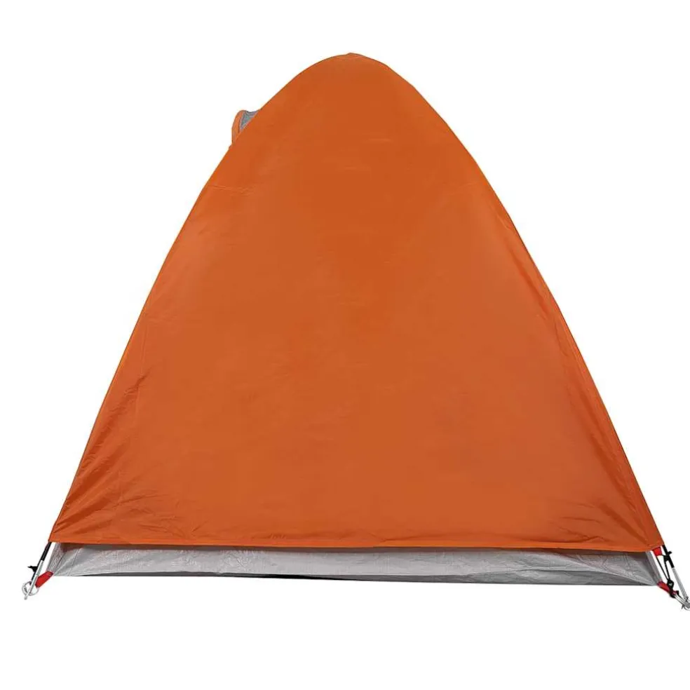 vidaXL Koepeltent 2-persoons waterdicht grijs en oranje