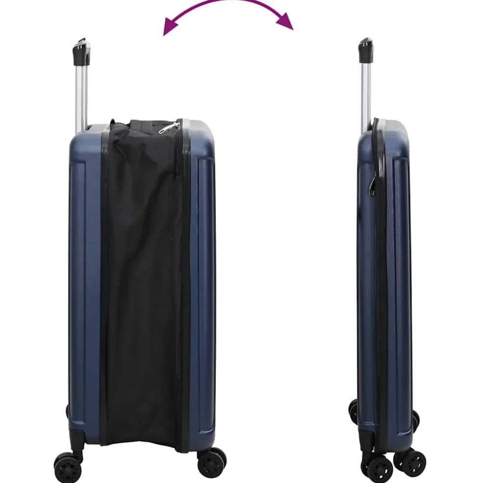 vidaXL Koffer met slot Donkerblauw 34 x 23 x 55.5 cm ABS Kunststof