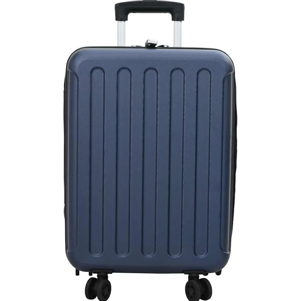 vidaXL Koffer met slot Donkerblauw 34 x 23 x 55.5 cm ABS Kunststof