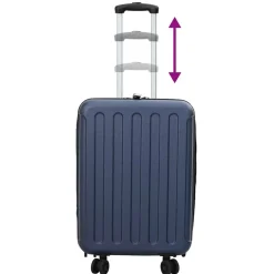 vidaXL Koffer met slot Donkerblauw 34 x 23 x 55.5 cm ABS Kunststof