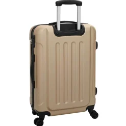 vidaXL Koffer met slot 3 st champagne 50 x 31 x 78 cm ABS Kunststof