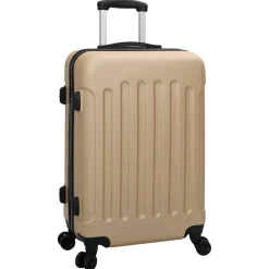 vidaXL Koffer met slot 3 st champagne 50 x 31 x 78 cm ABS Kunststof