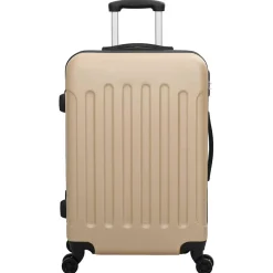 vidaXL Koffer met slot 3 st champagne 50 x 31 x 78 cm ABS Kunststof