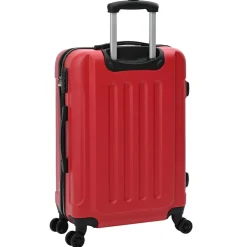 vidaXL Koffer met slot 3 st Rood 50 x 31 x 78 cm ABS Kunststof