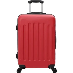 vidaXL Koffer met slot 3 st Rood 50 x 31 x 78 cm ABS Kunststof