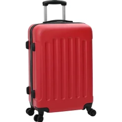 vidaXL Koffer met slot 3 st Rood 50 x 31 x 78 cm ABS Kunststof