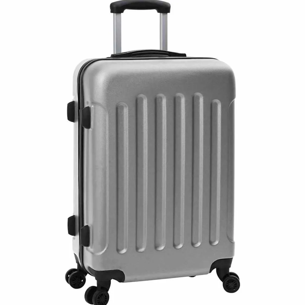 vidaXL Koffer met slot 3 st zilver 50 x 31 x 78 cm ABS Kunststof