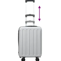 vidaXL Koffer met slot Zilver 34 x 23 x 55.5 cm ABS Kunststof