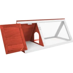vidaXL Konijnenhok hout rood