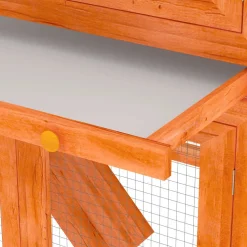 vidaXL Konijnenhok twee verdiepingen hout
