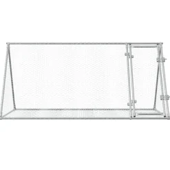 vidaXL Konijnenhok 200x105x91 cm gegalvaniseerd staal zilverkleurig